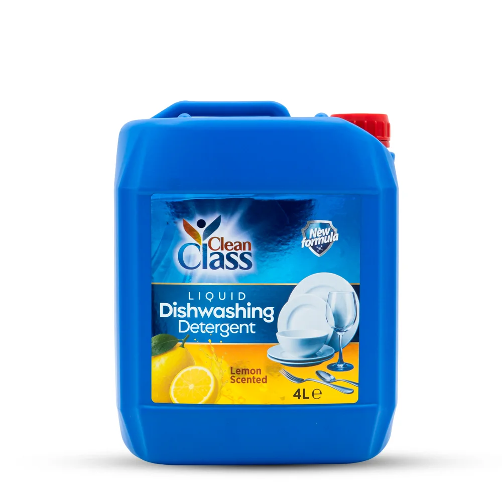 Clean class 4 lt dishwashing liquid*4 lemon